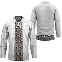 Light Gray Tongan Polynesian Tribal Hockey Jersey - Polynesian Pride