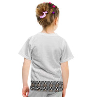 Light Gray Tongan Polynesian Tribal Kid T Shirt - Polynesian Pride
