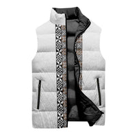 Light Gray Tongan Polynesian Tribal Sleeveless Puffer Jacket - Polynesian Pride