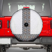 Light Gray Tongan Polynesian Tribal Spare Tire Cover - Polynesian Pride