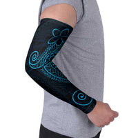 Black Blue Polynesian Tribal Arm Sleeves - Polynesian Pride