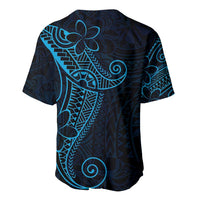 Black Blue Polynesian Tribal Baseball Jersey LT9 - Polynesian Pride