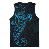 Black Blue Polynesian Tribal Basketball Jersey - Polynesian Pride