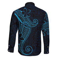 Black Blue Polynesian Tribal Family Matching Short Sleeve Bodycon Dress and Hawaiian Shirt LT9 - Polynesian Pride