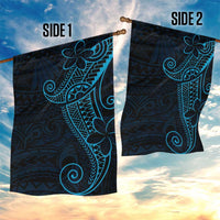 Black Blue Polynesian Tribal Garden Flag - Polynesian Pride
