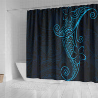 Black Blue Polynesian Tribal Shower Curtain - Polynesian Pride