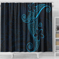 Black Blue Polynesian Tribal Shower Curtain - Polynesian Pride