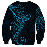 Black Blue Polynesian Tribal Sweatshirt LT9 - Polynesian Pride