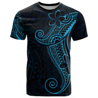 Black Blue Polynesian Tribal T Shirt LT9 Blue - Polynesian Pride