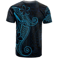 Black Blue Polynesian Tribal T Shirt LT9 - Polynesian Pride