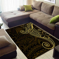 Black Gold Polynesian Tribal Area Rug - Polynesian Pride