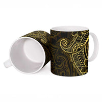 Black Gold Polynesian Tribal Ceramic Mug - Polynesian Pride