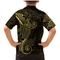 Black Gold Polynesian Tribal Family Matching Mermaid Dress and Hawaiian Shirt LT9 - Polynesian Pride