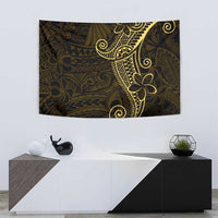 Black Gold Polynesian Tribal Tapestry - Polynesian Pride