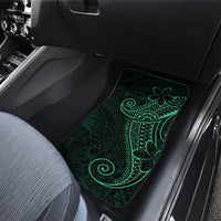 Black Green Polynesian Tribal Car Mats - Polynesian Pride