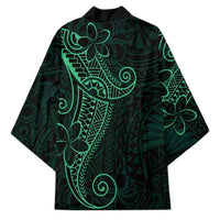 Black Green Polynesian Tribal Kimono - Polynesian Pride