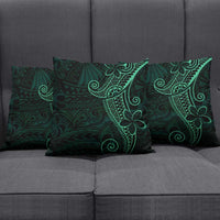 Black Green Polynesian Tribal Pillow Cover - Polynesian Pride