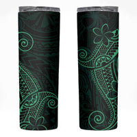 Black Green Polynesian Tribal Skinny Tumbler - Polynesian Pride