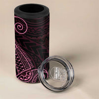 Black Pink Polynesian Tribal 4 in 1 Can Cooler Tumbler - Polynesian Pride