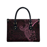 Black Pink Polynesian Tribal Leather Bag - Polynesian Pride