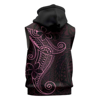Black Pink Polynesian Tribal Sleeveless Hoodie - Polynesian Pride