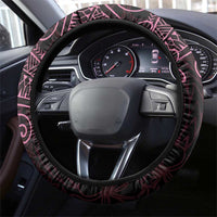 Black Pink Polynesian Tribal Steering Wheel Cover - Polynesian Pride