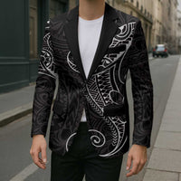 Black White Polynesian Tribal Blazer - Polynesian Pride