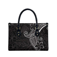 Black White Polynesian Tribal Leather Bag - Polynesian Pride