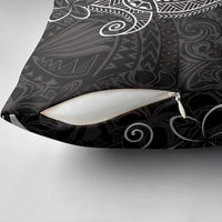 Black White Polynesian Tribal Pillow Cover - Polynesian Pride