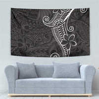 Black White Polynesian Tribal Tapestry - Polynesian Pride