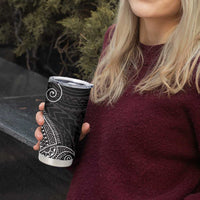 Black White Polynesian Tribal Tumbler Cup - Polynesian Pride