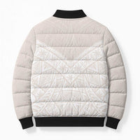 Lotu Tamaiti Tongan Polynesian Art Pattern Bomber Puffer Jacket Traditional Tribal Motifs - Polynesian Pride