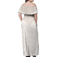 Lotu Tamaiti Tongan Polynesian Art Pattern Family Matching Off Shoulder Maxi Dress and Hawaiian Shirt Traditional Tribal Motifs LT9 - Polynesian Pride