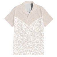 Lotu Tamaiti Tongan Polynesian Art Pattern Family Matching Off Shoulder Short Dress and Hawaiian Shirt Traditional Tribal Motifs LT9 Dad's Shirt - Short Sleeve White - Polynesian Pride