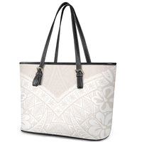Lotu Tamaiti Tongan Polynesian Art Pattern Leather Tote Bag Traditional Tribal Motifs - Polynesian Pride