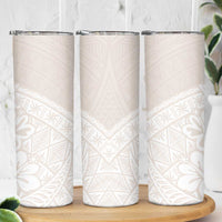 Lotu Tamaiti Tongan Polynesian Art Pattern Skinny Tumbler Traditional Tribal Motifs - Polynesian Pride