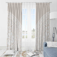 Lotu Tamaiti Tongan Polynesian Art Pattern Window Curtain Traditional Tribal Motifs - Polynesian Pride