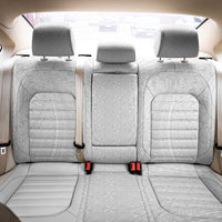 Lotu Tamaiti White Tongan Ngatu Back Car Seat Cover Polynesian Tribal Fonulei Pattern - Polynesian Pride