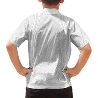Lotu Tamaiti White Tongan Ngatu Kid Hawaiian Shirt Polynesian Tribal Fonulei Pattern - Polynesian Pride