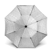 Lotu Tamaiti White Tongan Ngatu Umbrella Polynesian Tribal Fonulei Pattern - Polynesian Pride