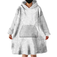 Lotu Tamaiti White Tongan Ngatu Wearable Blanket Hoodie Polynesian Tribal Fonulei Pattern - Polynesian Pride