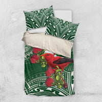 Christmas Hawaii with I'iwi Bird Bedding Set Aloha Mele Kalikimaka - Green Art