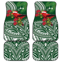 Christmas Hawaii with I'iwi Bird Car Mats Aloha Mele Kalikimaka - Green Art