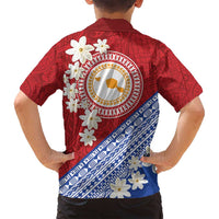 French Polynesia Family Matching Puletasi and Hawaiian Shirt Tahitian Tiare Flowers Tribal LT9 - Polynesian Pride