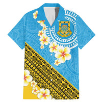 Tuvalu Plumeria Flowers Family Matching Mermaid Dress and Hawaiian Shirt Polynesian Tribal Pattern
