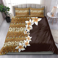 Vintage Hibiscus Turtle Pattern Bedding Set with Plumeria Half Style