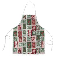 Mele Kalikimaka Hawaiian Quilt and Lei Patchwork Apron - Polynesian Pride