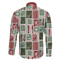 Mele Kalikimaka Hawaiian Quilt and Lei Patchwork Family Matching Off Shoulder Short Dress and Hawaiian Shirt - Polynesian Pride