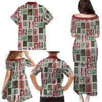 Mele Kalikimaka Hawaiian Quilt and Lei Patchwork Family Matching Puletasi and Hawaiian Shirt - Polynesian Pride
