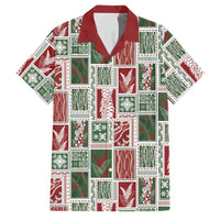 Mele Kalikimaka Hawaiian Quilt and Lei Patchwork Family Matching Summer Maxi Dress and Hawaiian Shirt - Polynesian Pride